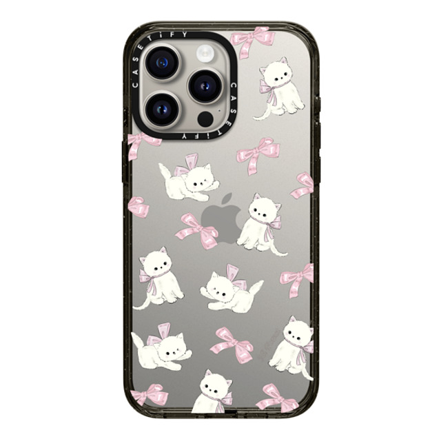CASETiFY iPhone 15 Pro Max ケース ブラック インパクトケース Ribbon Kitten hi forest New iPhone CASETiFY iPhone 15 Pro Max ケース ブラック インパクトケース Ribbon Kitten hi forest New iPhone