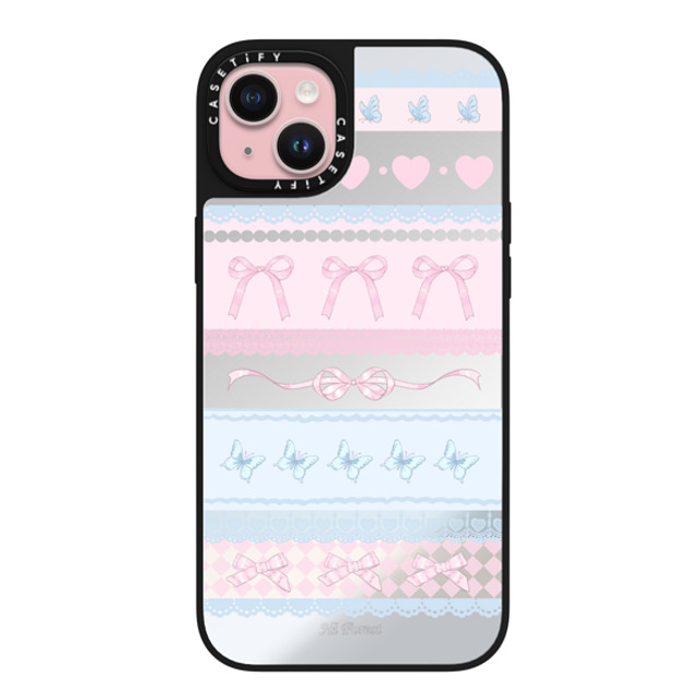 CASETiFY iPhone 15 Plus ケース Silver on Black ミラーケース MagSafe対応 Ribbon Dream hi forest Father's Day CASETiFY iPhone 15 Plus ケース Silver on Black ミラーケース MagSafe対応 Ribbon Dream hi forest Father's Day
