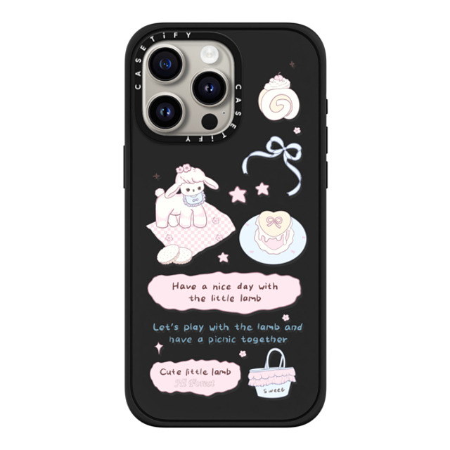 CASETiFY iPhone 15 Pro Max Case Matte Black Impact Case MagSafe Compatible My Little Lamb hi forest CASETiFY iPhone 15 Pro Max Case Matte Black Impact Case MagSafe Compatible My Little Lamb hi forest