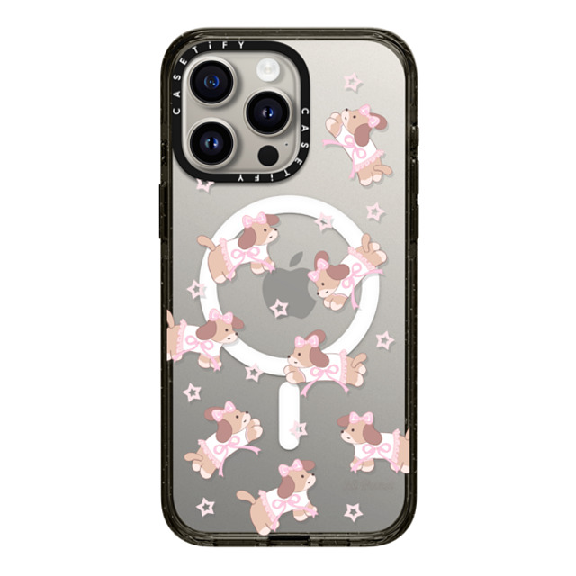 CASETiFY iPhone 15 Pro Max Case Black Impact Case MagSafe Compatible Ribbon Puppy hi forest CASETiFY iPhone 15 Pro Max Case Black Impact Case MagSafe Compatible Ribbon Puppy hi forest