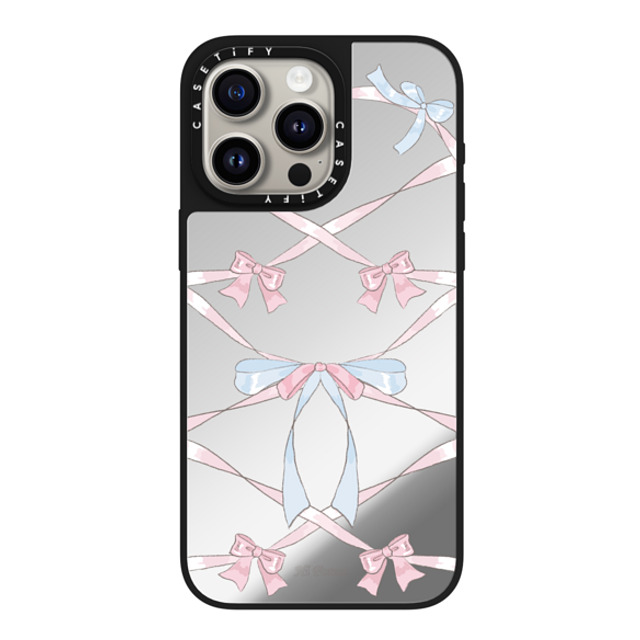 CASETiFY iPhone 15 Pro Max Case Silver on Black ミラーケース MagSafe対応 Ribbon Halo hi forest CASETiFY iPhone 15 Pro Max Case Silver on Black ミラーケース MagSafe対応 Ribbon Halo hi forest