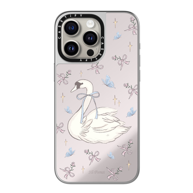 CASETiFY iPhone 15 Pro Max ケース シルバー (シルバーバンパー) ミラーケース MagSafe対応 Swan Dance hi forest Father's Day CASETiFY iPhone 15 Pro Max ケース シルバー (シルバーバンパー) ミラーケース MagSafe対応 Swan Dance hi forest Father's Day