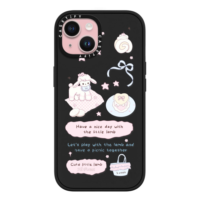 CASETiFY iPhone 15 Case Matte Black Impact Case MagSafe Compatible My Little Lamb hi forest CASETiFY iPhone 15 Case Matte Black Impact Case MagSafe Compatible My Little Lamb hi forest