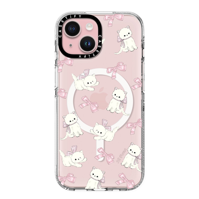CASETiFY iPhone 15 ケース クリア クリア ケース MagSafe対応 Ribbon Kitten hi forest Father's Day CASETiFY iPhone 15 ケース クリア クリア ケース MagSafe対応 Ribbon Kitten hi forest Father's Day