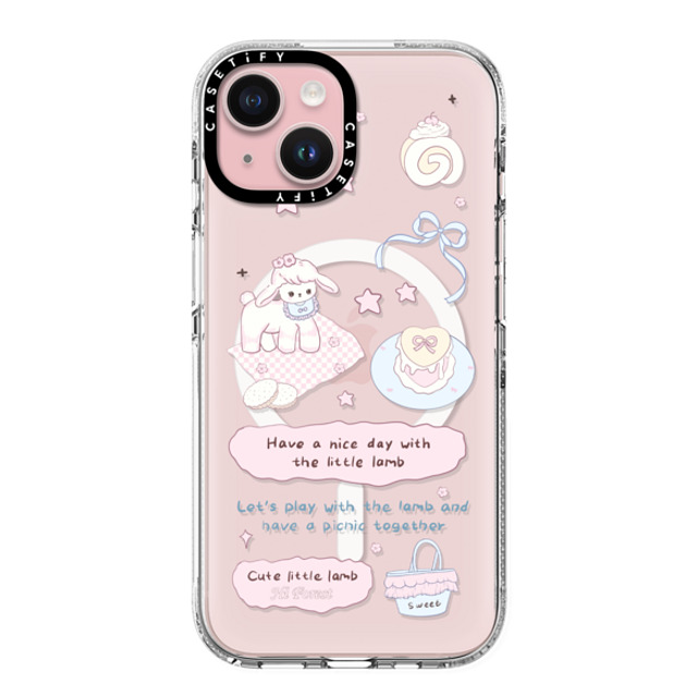 CASETiFY iPhone 15 Case Clear Clear Case MagSafe Compatible My Little Lamb hi forest CASETiFY iPhone 15 Case Clear Clear Case MagSafe Compatible My Little Lamb hi forest