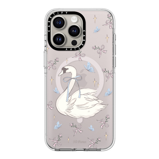 CASETiFY iPhone 15 Pro Max Case Clear Clear Case MagSafe Compatible Swan Dance hi forest CASETiFY iPhone 15 Pro Max Case Clear Clear Case MagSafe Compatible Swan Dance hi forest