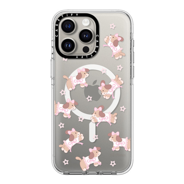 CASETiFY iPhone 15 Pro Max Case Clear Clear Case MagSafe Compatible Ribbon Puppy hi forest CASETiFY iPhone 15 Pro Max Case Clear Clear Case MagSafe Compatible Ribbon Puppy hi forest
