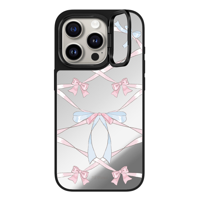 CASETiFY iPhone 15 Pro ケース Silver on Black ミラー リングスタンドケース MagSafe対応 Ribbon Halo hi forest Father's Day CASETiFY iPhone 15 Pro ケース Silver on Black ミラー リングスタンドケース MagSafe対応 Ribbon Halo hi forest Father's Day