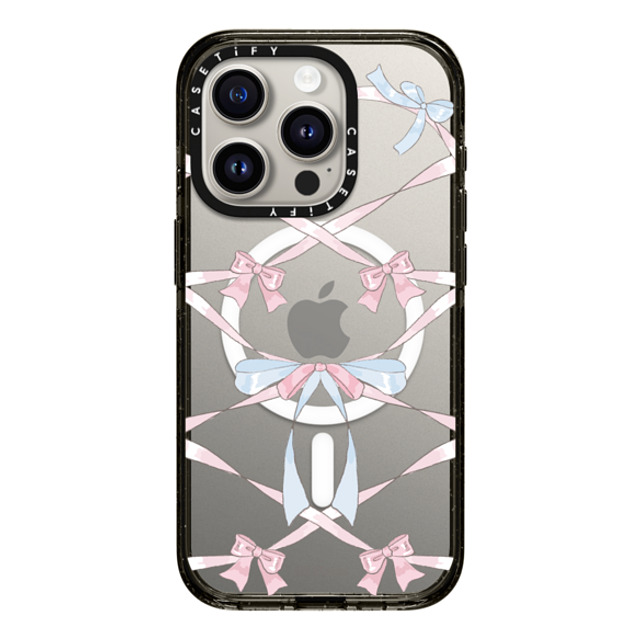 CASETiFY iPhone 15 Pro Case Black Impact Case MagSafe Compatible Ribbon Halo hi forest CASETiFY iPhone 15 Pro Case Black Impact Case MagSafe Compatible Ribbon Halo hi forest
