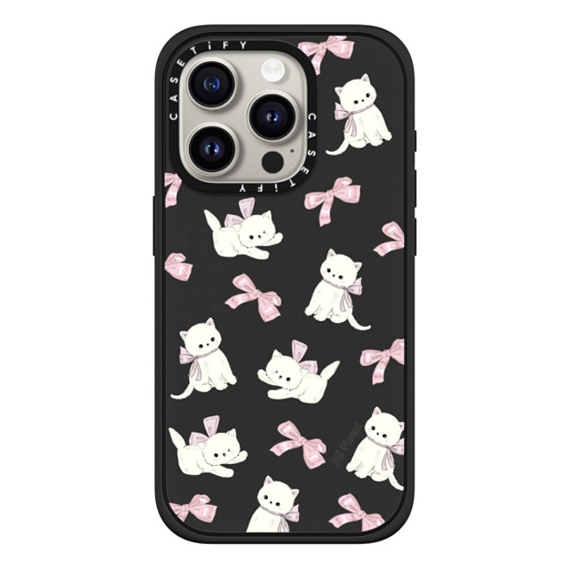 CASETiFY iPhone 15 Pro ケース マットブラック インパクトケース MagSafe対応 Ribbon Kitten hi forest Father's Day CASETiFY iPhone 15 Pro ケース マットブラック インパクトケース MagSafe対応 Ribbon Kitten hi forest Father's Day