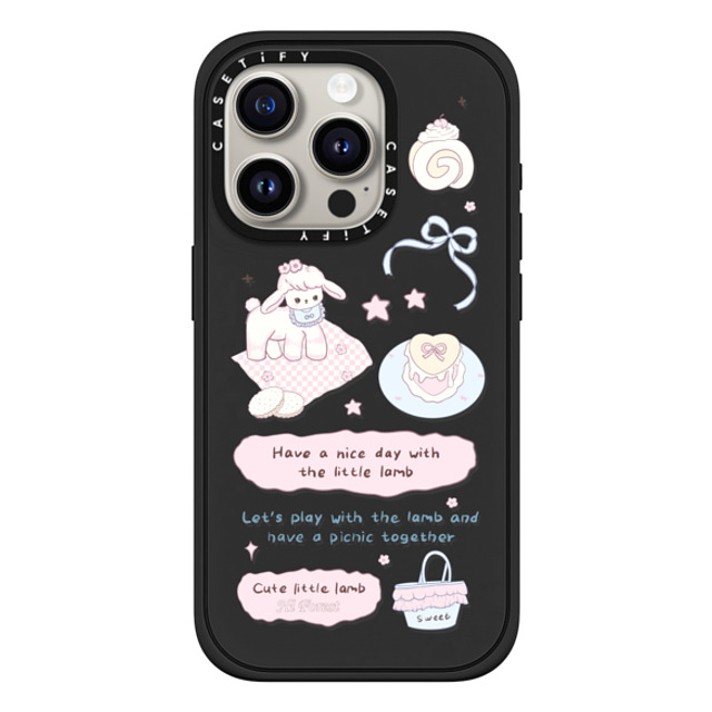 CASETiFY iPhone 15 Pro Case Matte Black Impact Case MagSafe Compatible My Little Lamb hi forest CASETiFY iPhone 15 Pro Case Matte Black Impact Case MagSafe Compatible My Little Lamb hi forest