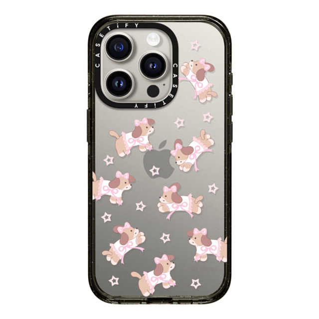 CASETiFY iPhone 15 Pro Case Black Impact Case Ribbon Puppy hi forest CASETiFY iPhone 15 Pro Case Black Impact Case Ribbon Puppy hi forest