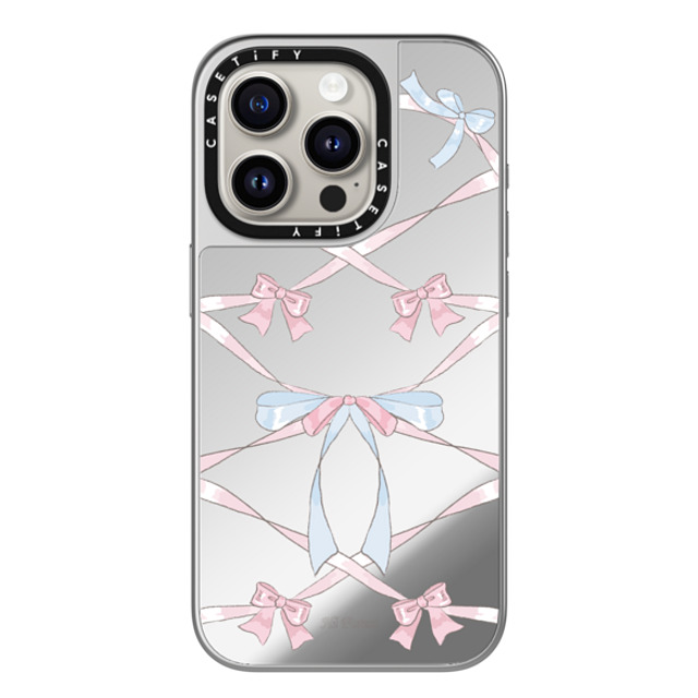 CASETiFY iPhone 15 Pro Case シルバー (シルバーバンパー) ミラーケース MagSafe対応 Ribbon Halo hi forest Father's Day CASETiFY iPhone 15 Pro Case シルバー (シルバーバンパー) ミラーケース MagSafe対応 Ribbon Halo hi forest Father's Day