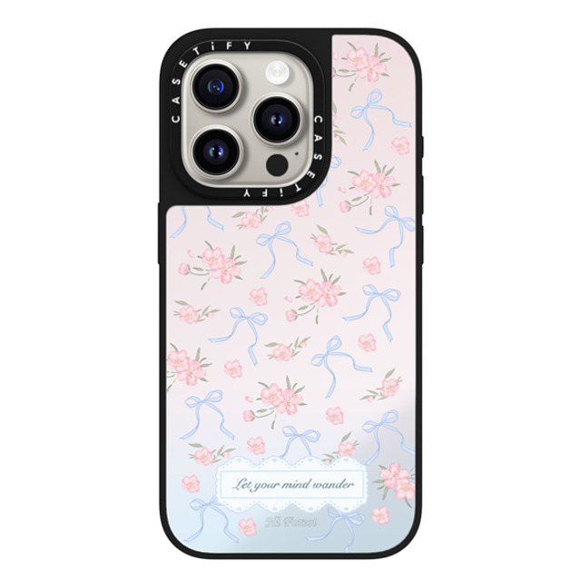 CASETiFY iPhone 15 Pro Case Silver on Black ミラーケース MagSafe対応 Let Your Mind Wander hi forest CASETiFY iPhone 15 Pro Case Silver on Black ミラーケース MagSafe対応 Let Your Mind Wander hi forest