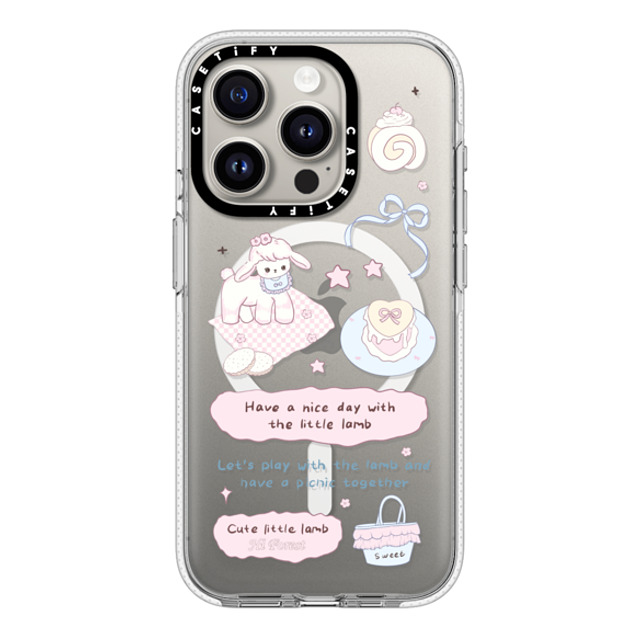 CASETiFY iPhone 15 Pro Case Clear Clear Case MagSafe Compatible My Little Lamb hi forest CASETiFY iPhone 15 Pro Case Clear Clear Case MagSafe Compatible My Little Lamb hi forest