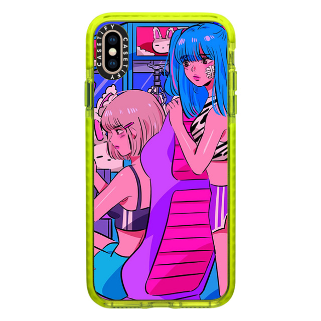 BeachBunnyMusic x CASETiFY iPhone XS Max ケース ネオン イエロー インパクトケース Blame Game