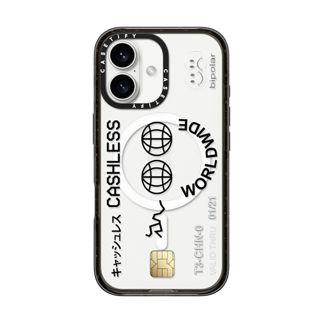 Ignorance1 x CASETiFY iPhone 16 ケース ブラック インパクトケース MagSafe対応 Cashless Card