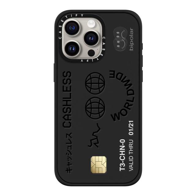 Ignorance1 x CASETiFY iPhone 15 Pro Max ケース マットブラック インパクトケース MagSafe対応 Cashless Card