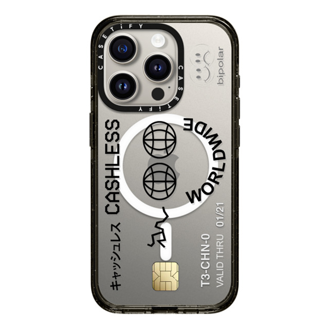 Ignorance1 x CASETiFY iPhone 15 Pro ケース ブラック インパクトケース MagSafe対応 Cashless Card