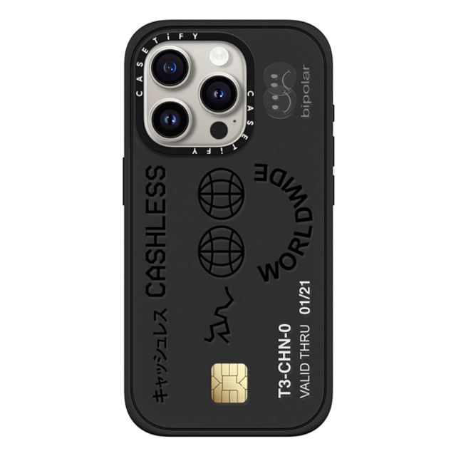 Ignorance1 x CASETiFY iPhone 15 Pro ケース マットブラック インパクトケース MagSafe対応 Cashless Card