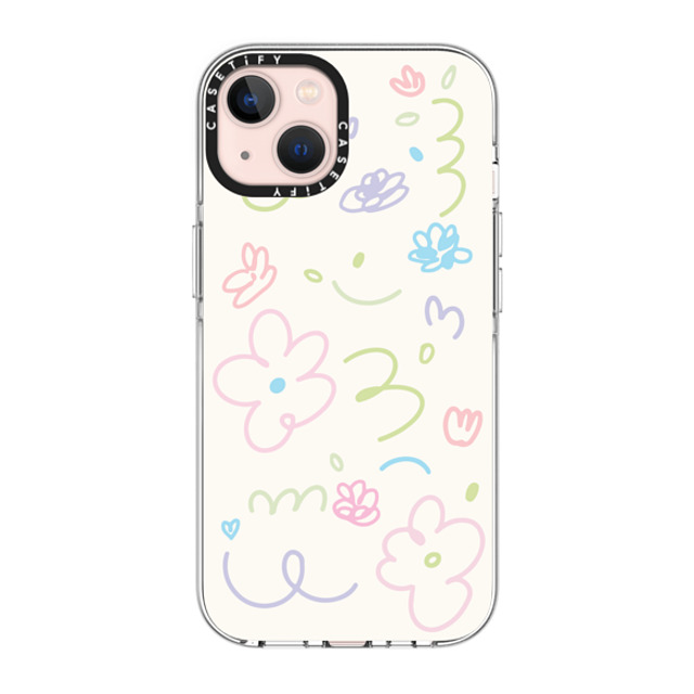 Sebastian Sochan x CASETiFY iPhone 13 ケース クリア クリア ケース MagSafe対応 Summer Flowers