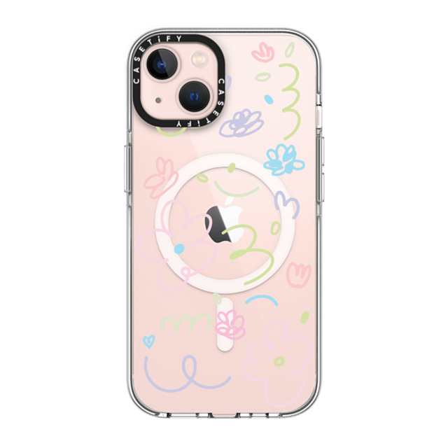 Sebastian Sochan x CASETiFY iPhone 13 ケース クリア クリア ケース MagSafe対応 Transparent Flowers