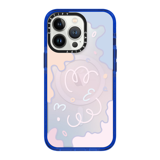 Sebastian Sochan x CASETiFY iPhone 13 Pro ケース ブルー インパクトケース MagSafe対応 Transparent Pastel Gradient