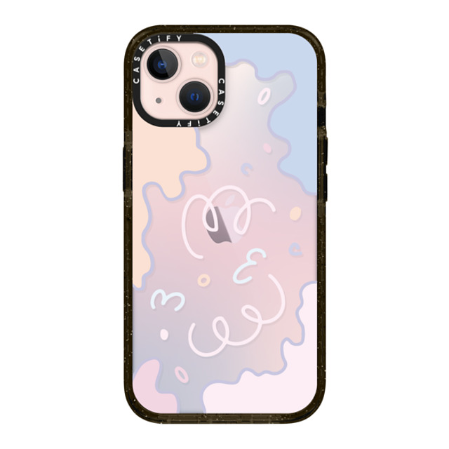 Sebastian Sochan x CASETiFY iPhone 13 ケース ブラック インパクトケース Transparent Pastel Gradient