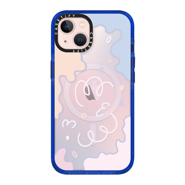 Sebastian Sochan x CASETiFY iPhone 13 ケース ブルー インパクトケース MagSafe対応 Transparent Pastel Gradient