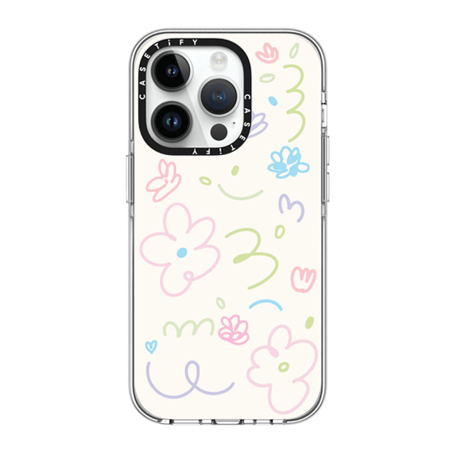 Sebastian Sochan x CASETiFY iPhone 14 Pro Case Clear Clear Case MagSafe Compatible Summer Flowers Sebastian Sochan x CASETiFY iPhone 14 Pro Case Clear Clear Case MagSafe Compatible Summer Flowers
