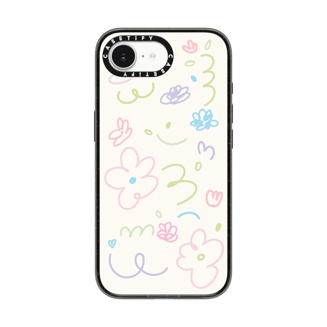 Sebastian Sochan x CASETiFY iPhone 16e ケース Floral,Abstract ブラック インパクトケース MagSafe対応 Summer Flowers Back to School Sebastian Sochan x CASETiFY iPhone 16e ケース Floral,Abstract ブラック インパクトケース MagSafe対応 Summer Flowers Back to School