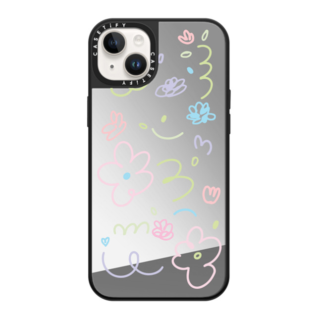 Sebastian Sochan x CASETiFY iPhone 14 Plus Case Floral,Abstract Silver on Black ミラーケース MagSafe対応 Transparent Flowers Mother's Day Sebastian Sochan x CASETiFY iPhone 14 Plus Case Floral,Abstract Silver on Black ミラーケース MagSafe対応 Transparent Flowers Mother's Day