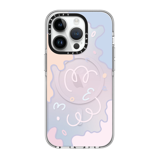 Sebastian Sochan x CASETiFY iPhone 14 Pro Case Clear Clear Case MagSafe Compatible Transparent Pastel Gradient Sebastian Sochan x CASETiFY iPhone 14 Pro Case Clear Clear Case MagSafe Compatible Transparent Pastel Gradient