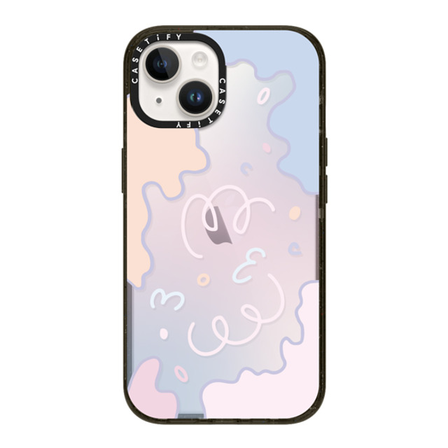 Sebastian Sochan x CASETiFY iPhone 14 ケース ブラック インパクトケース Transparent Pastel Gradient