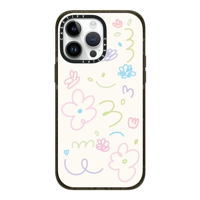 Sebastian Sochan x CASETiFY iPhone 14 Pro Max ケース ブラック インパクトケース MagSafe対応 Summer Flowers