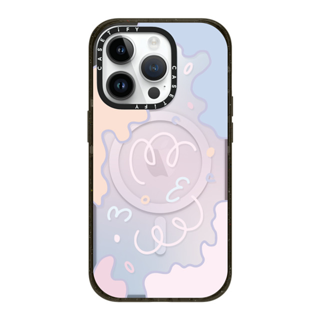 Sebastian Sochan x CASETiFY iPhone 14 Pro ケース ブラック インパクトケース MagSafe対応 Transparent Pastel Gradient