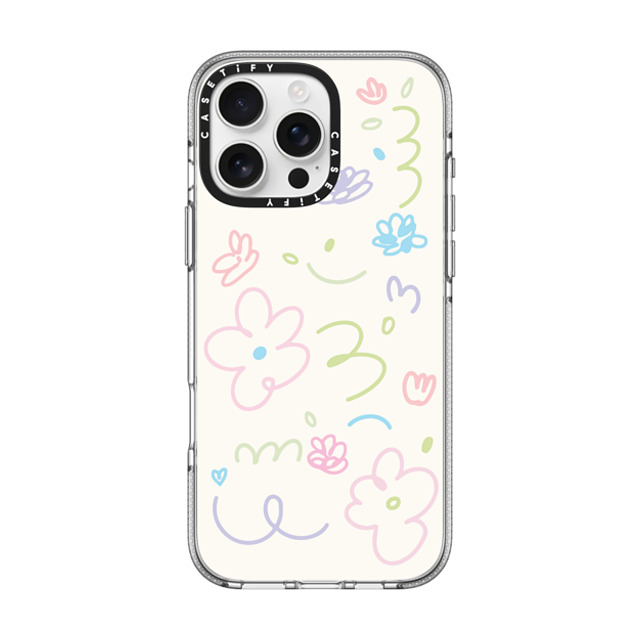 Sebastian Sochan x CASETiFY iPhone 16 Pro Max ケース クリア クリア ケース MagSafe対応 Summer Flowers