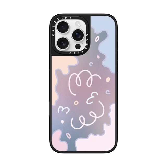 Sebastian Sochan x CASETiFY iPhone 16 Pro Max ケース Silver on Black ミラーケース MagSafe対応 Pastel Gradient