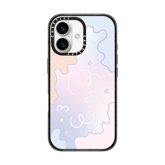 Sebastian Sochan x CASETiFY iPhone 16 Case Pattern,Pastel Black Impact Case MagSafe Compatible Pastel Gradient Mother's Day Sebastian Sochan x CASETiFY iPhone 16 Case Pattern,Pastel Black Impact Case MagSafe Compatible Pastel Gradient Mother's Day