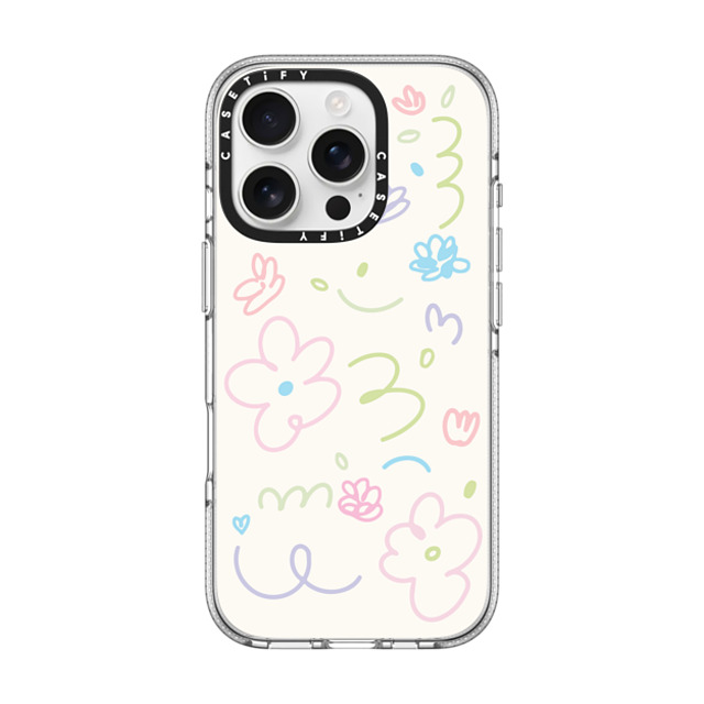 Sebastian Sochan x CASETiFY iPhone 16 Pro ケース クリア クリア ケース MagSafe対応 Summer Flowers