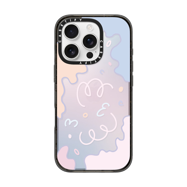 Sebastian Sochan x CASETiFY iPhone 16 Pro ケース ブラック インパクトケース Transparent Pastel Gradient