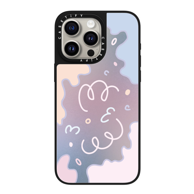 Sebastian Sochan x CASETiFY iPhone 15 Pro Max ケース Silver on Black ミラーケース MagSafe対応 Pastel Gradient