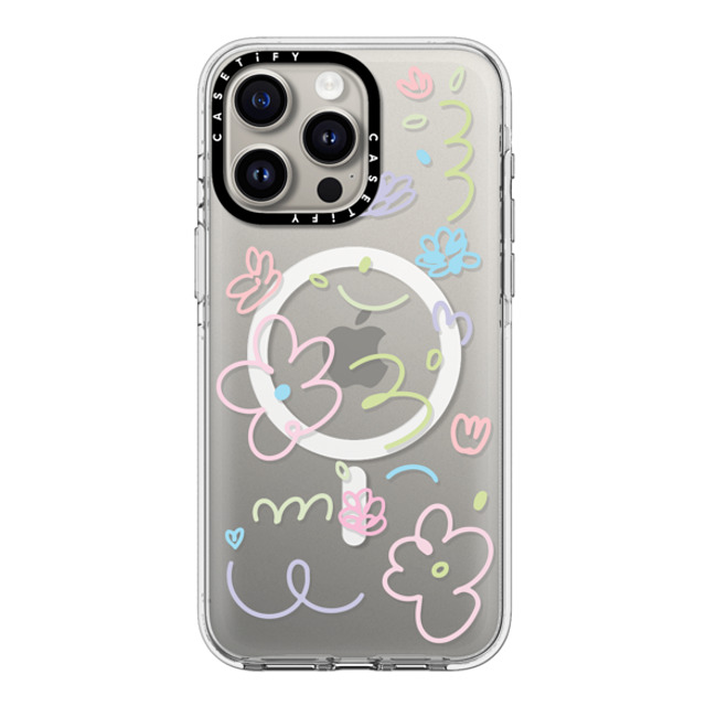 Sebastian Sochan x CASETiFY iPhone 15 Pro Max ケース クリア クリア ケース MagSafe対応 Transparent Flowers