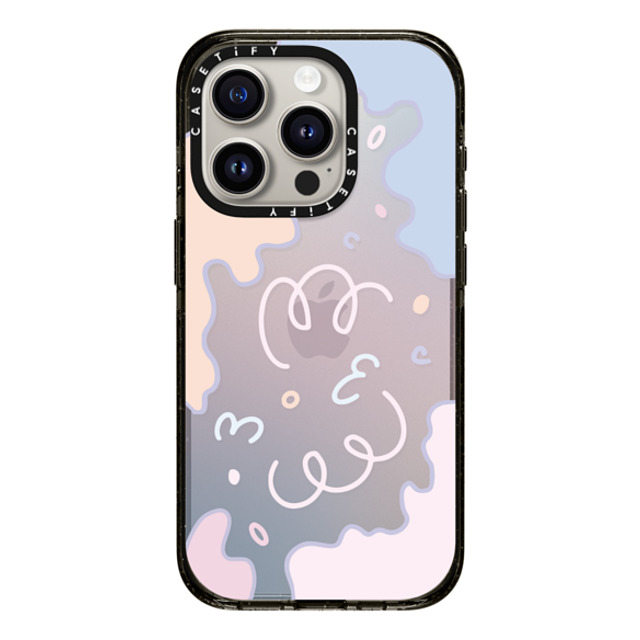 Sebastian Sochan x CASETiFY iPhone 15 Pro ケース ブラック インパクトケース Transparent Pastel Gradient