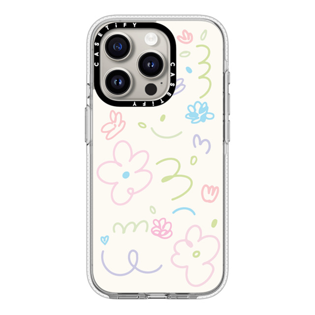 Sebastian Sochan x CASETiFY iPhone 15 Pro ケース クリア クリア ケース MagSafe対応 Summer Flowers