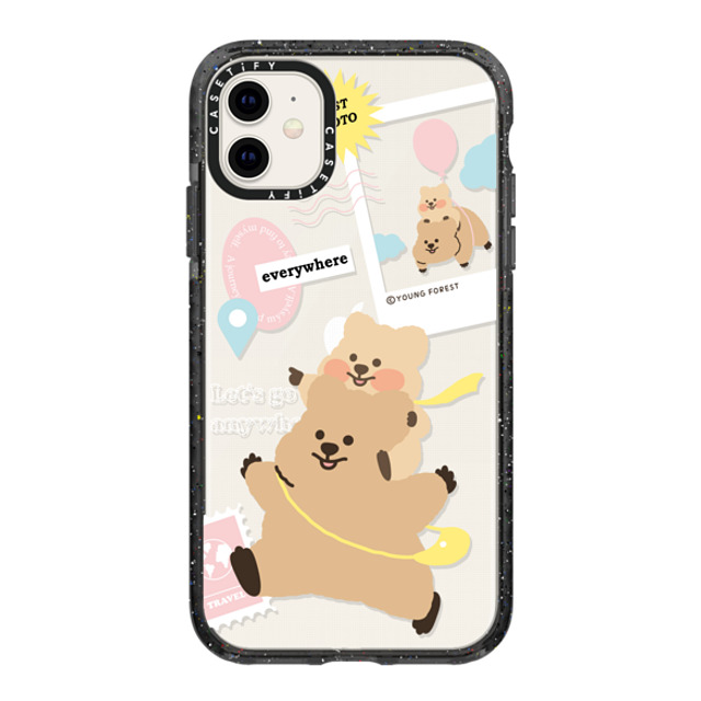 YOUNG FOREST x CASETiFY iPhone 11 ケース ブラック インパクトケース Love the Freedom KKOTKA