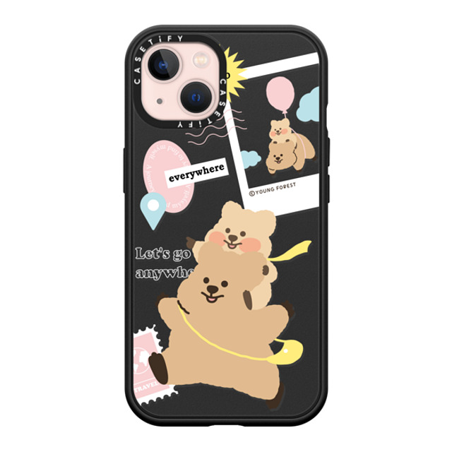 YOUNG FOREST x CASETiFY iPhone 13 ケース マットブラック インパクトケース MagSafe対応 Love the Freedom KKOTKA