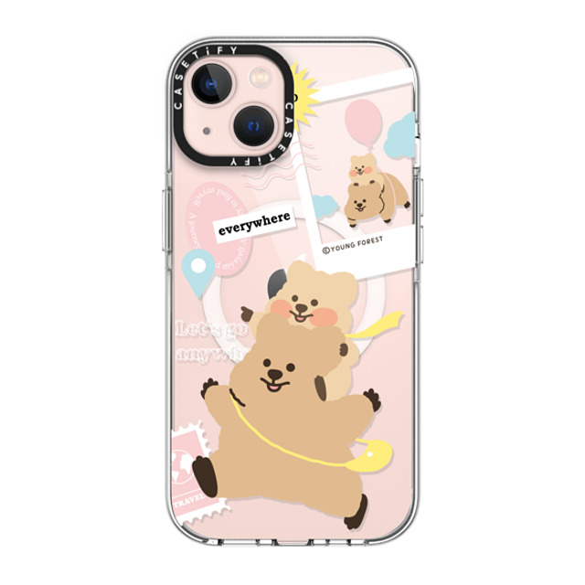 YOUNG FOREST x CASETiFY iPhone 13 ケース クリア クリア ケース MagSafe対応 Love the Freedom KKOTKA