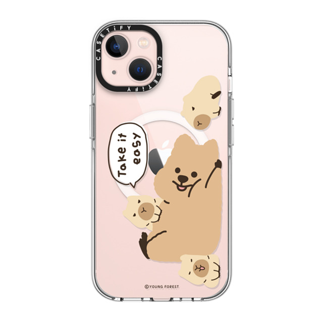 YOUNG FOREST x CASETiFY iPhone 13 ケース クリア クリア ケース MagSafe対応 Take it easy KKOTKA
