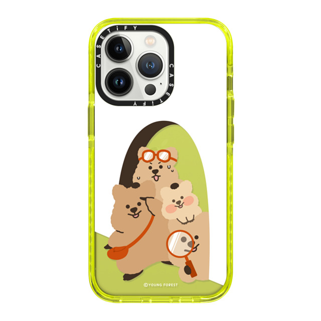 YOUNG FOREST x CASETiFY iPhone 13 Pro ケース ネオン イエロー インパクトケース KKOTKA's new quest